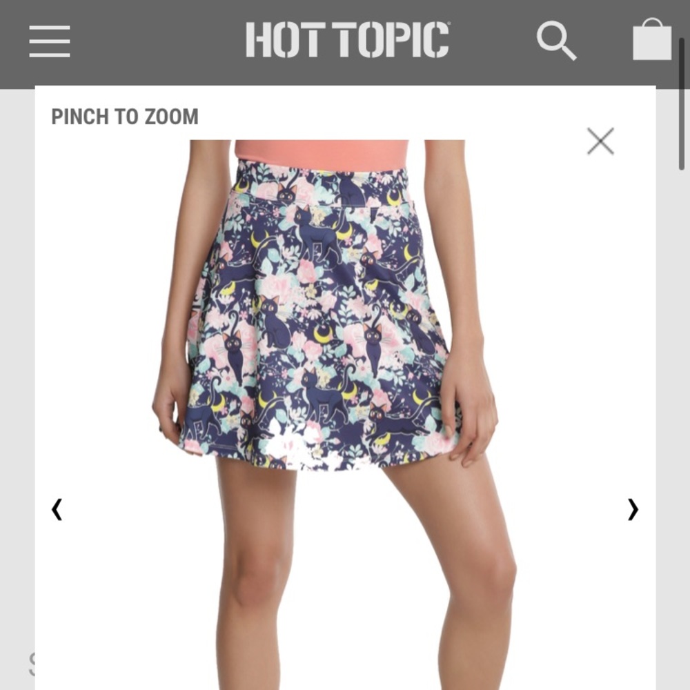 Sailor Moon Luna skirt Hot Topic